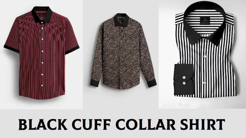 Black Cuff Collar Shirt