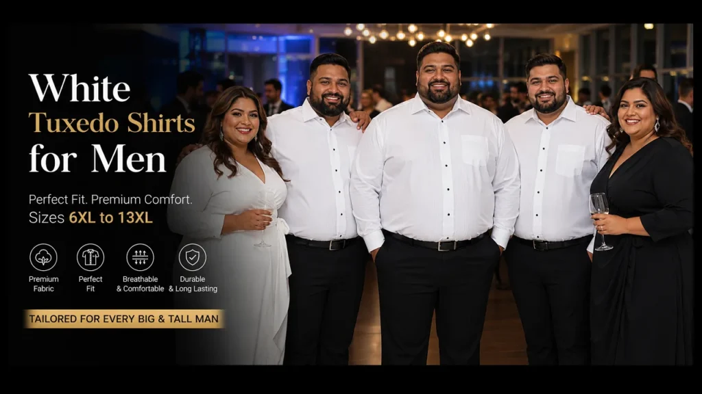 White Tuxedo Shirts for Men