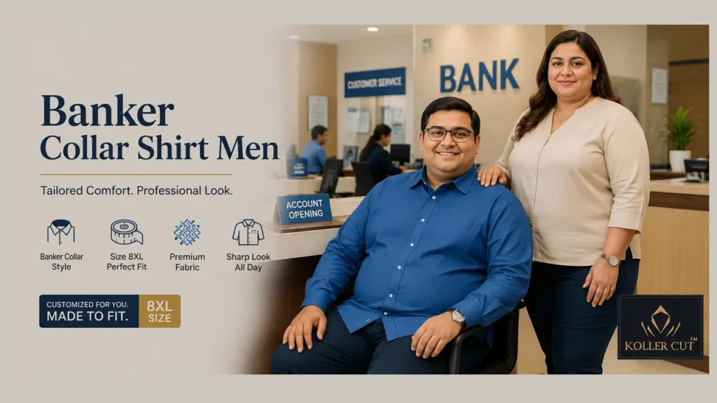 Banker Collar Shirt Men