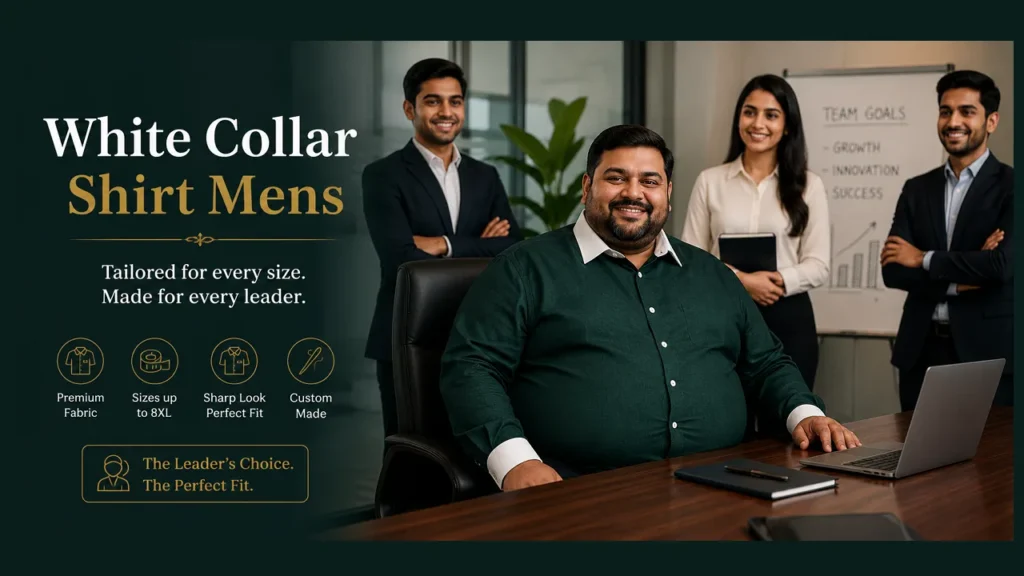 White Collar Shirt Mens