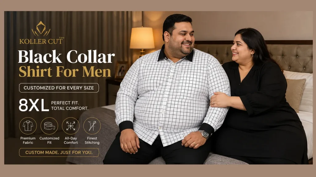 Black Collar Shirt For Men